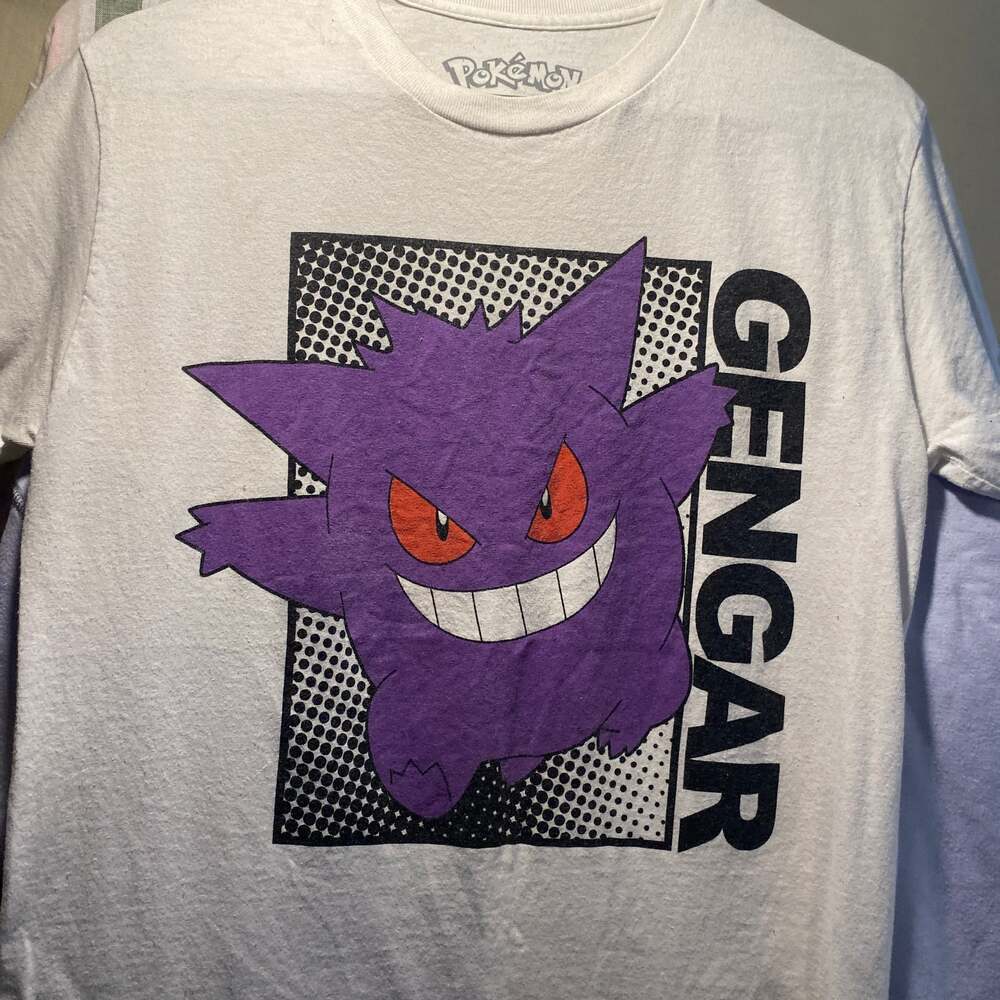 Pokémon Gengar White Graphic T-Shirt